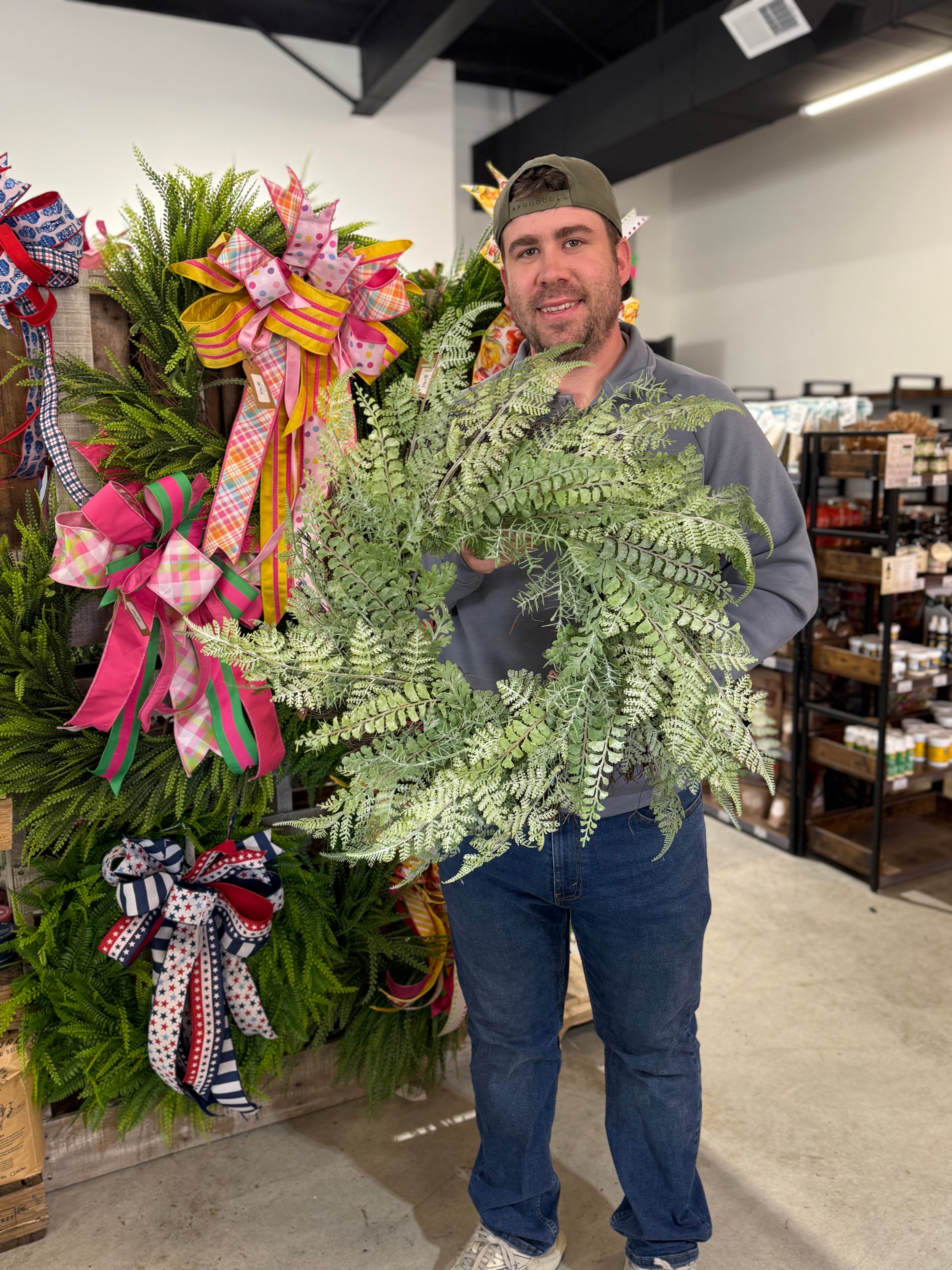 26" Soft Touch Mixed Fern Wreath
