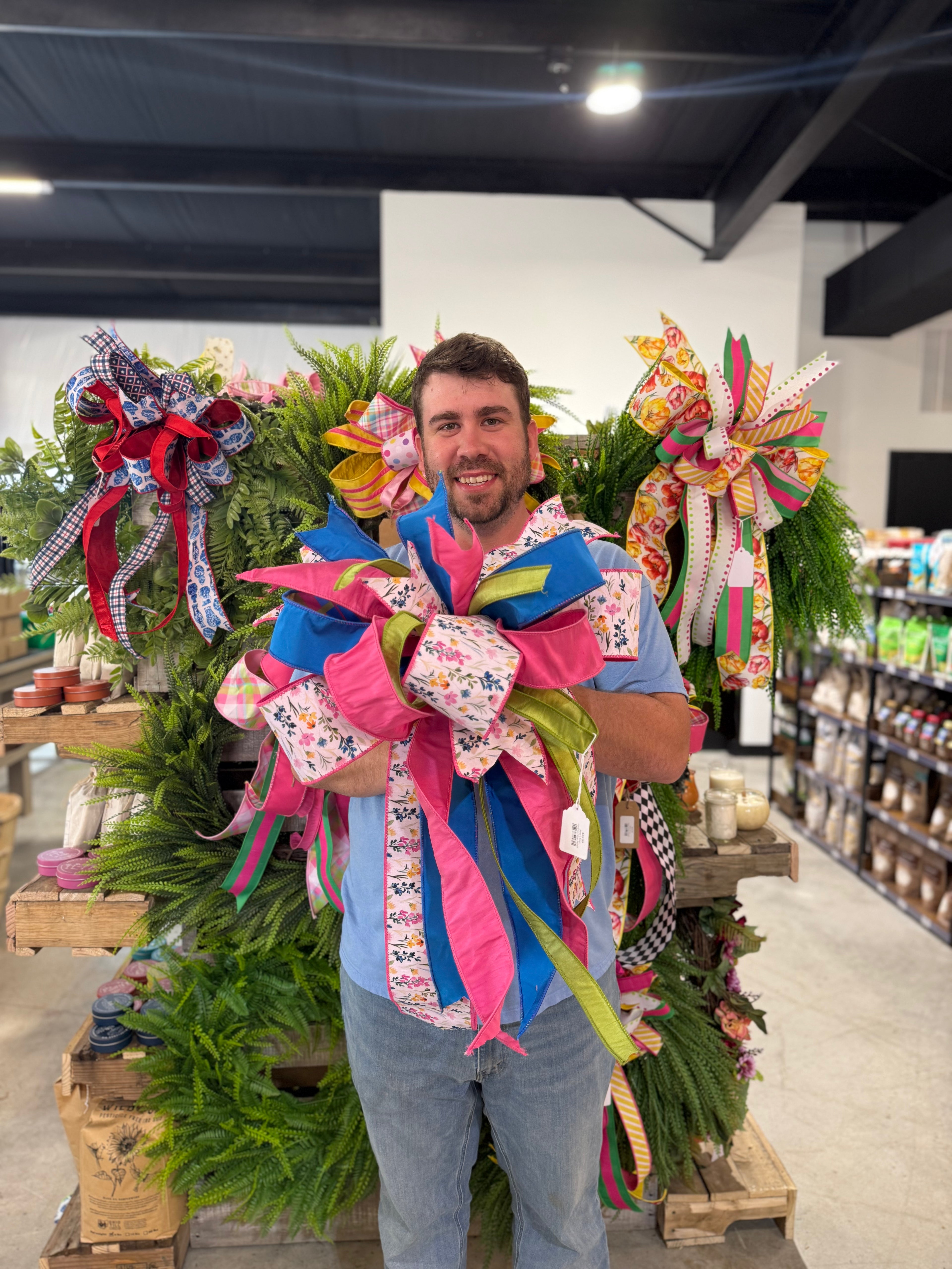 Blake's Bows - Pink Floral / Blue / Green