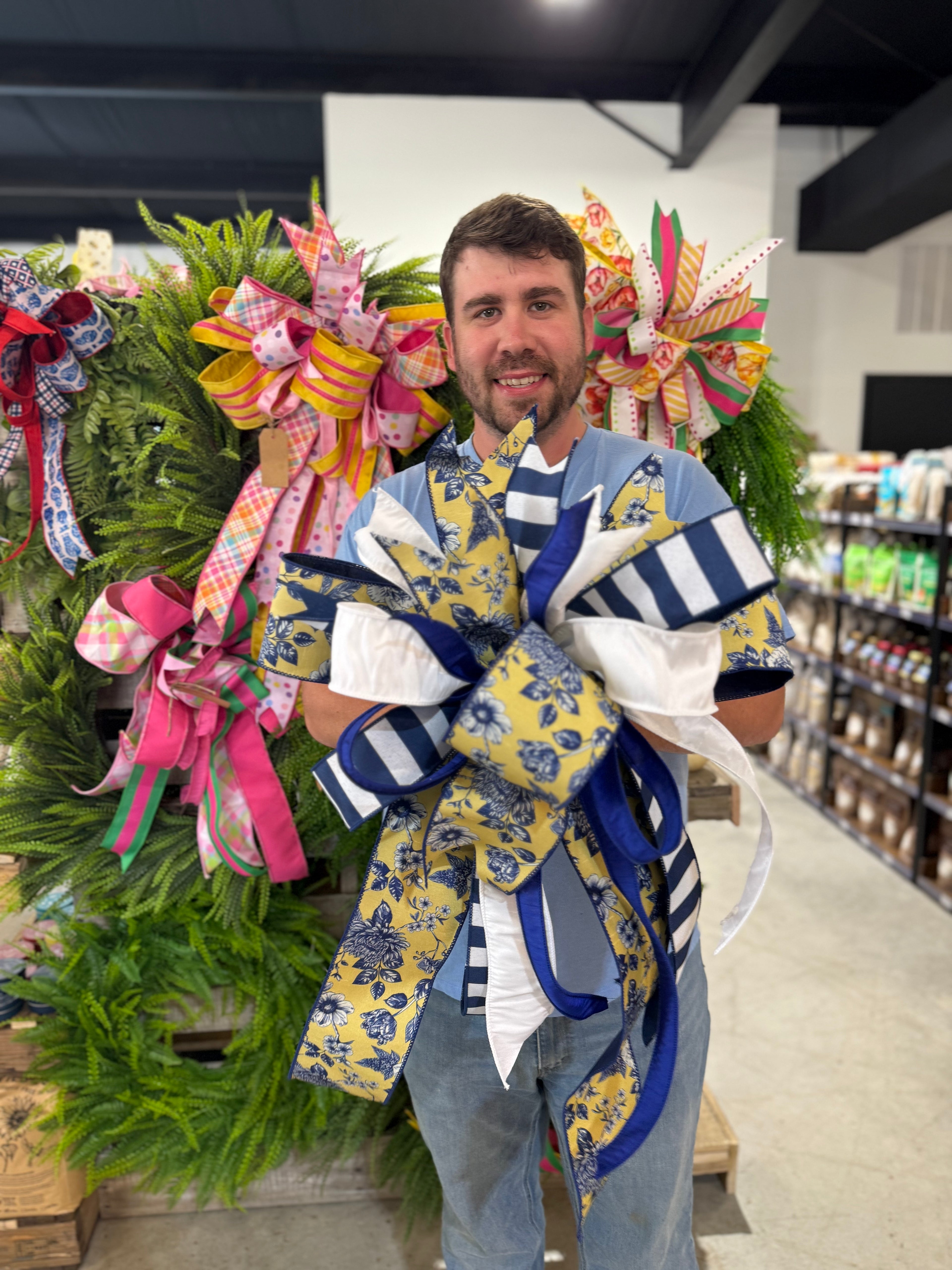 Blake's Bows - Blue/White/Floral