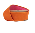 1 1/2" Wired Double-fused Dupioni Ribbon | Orange/Hot Pink | 10 Yard Roll