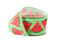 2 1/2" Wired Ribbon | Watermelon Slice on Green | 10 Yard Roll