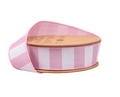 1 1/2" Wired Ribbon | Horizontal Light Pink Stripe w/ Pink Backing| 10 Yard Roll