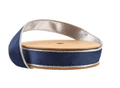 1" Reversible Classic Velvet Wired Ribbon | Navy/Silver | 10 Yard Roll