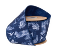 4" Wired Dupioni Ribbon | Patriotic Toile w/Blue Backing | 10 Yard Roll