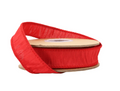 1" Wired Dupioni Ribbon | Red | 10 Yard Roll