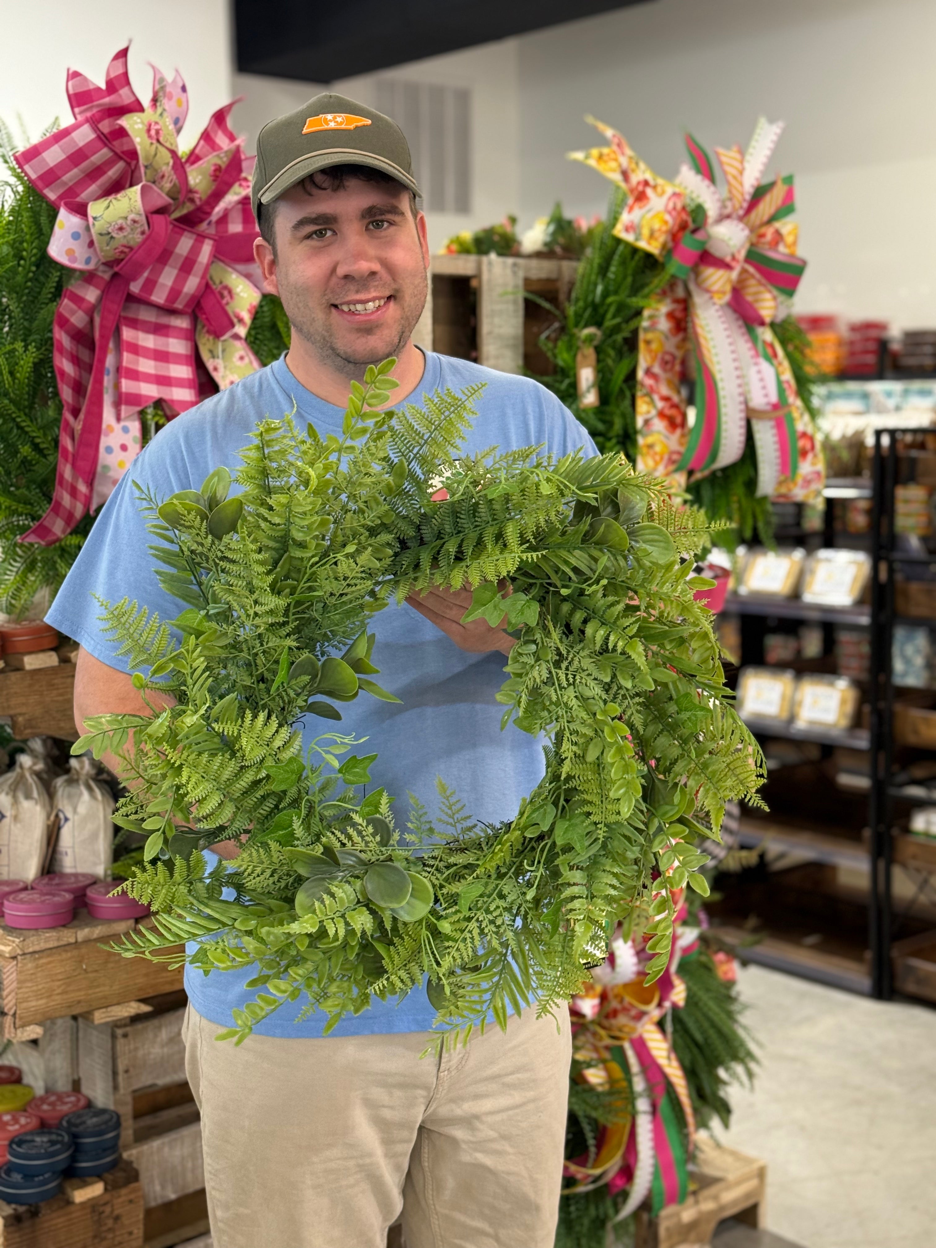 Mixed Fern Wreath